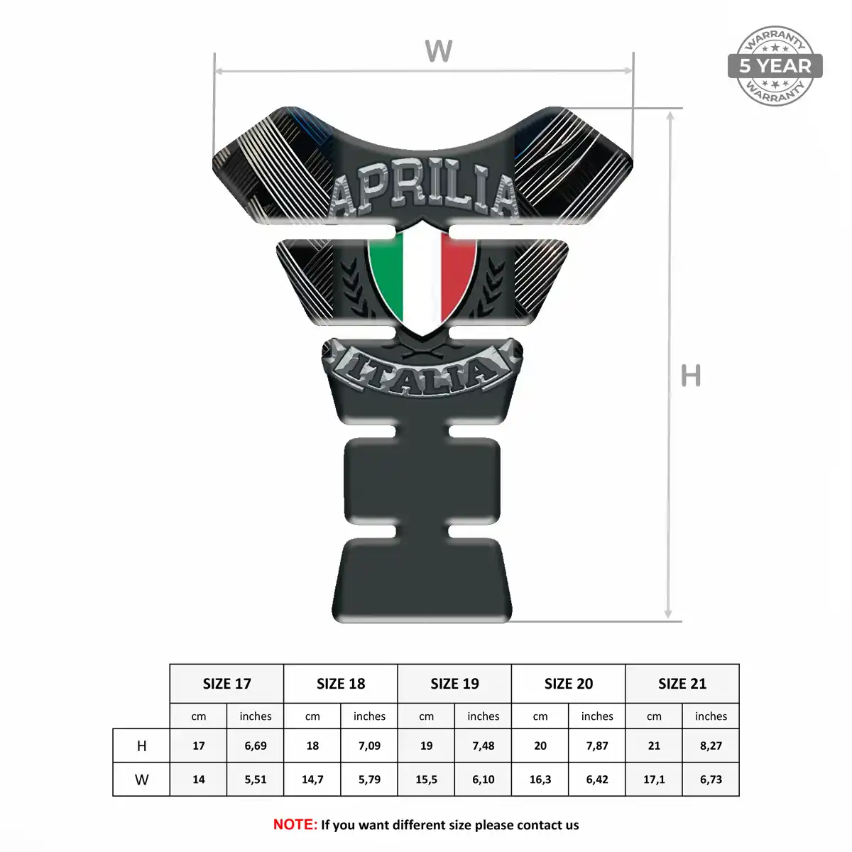 Aprilia Tank Protector Pad Opulent Line