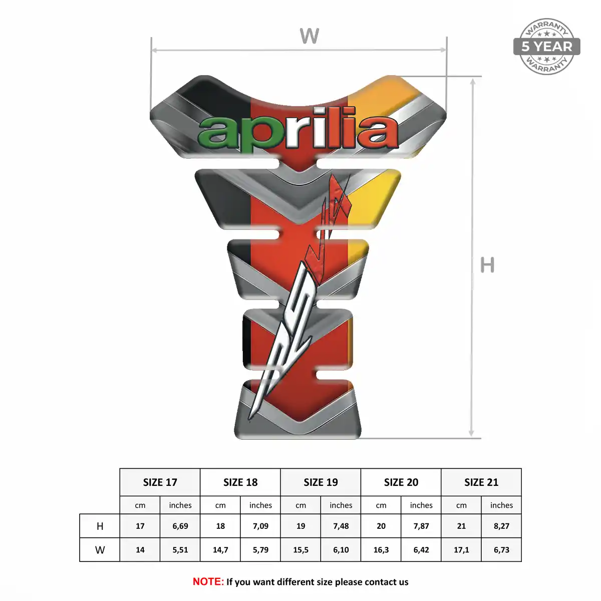 Aprilia Tank Protector Pad Signature Grade
