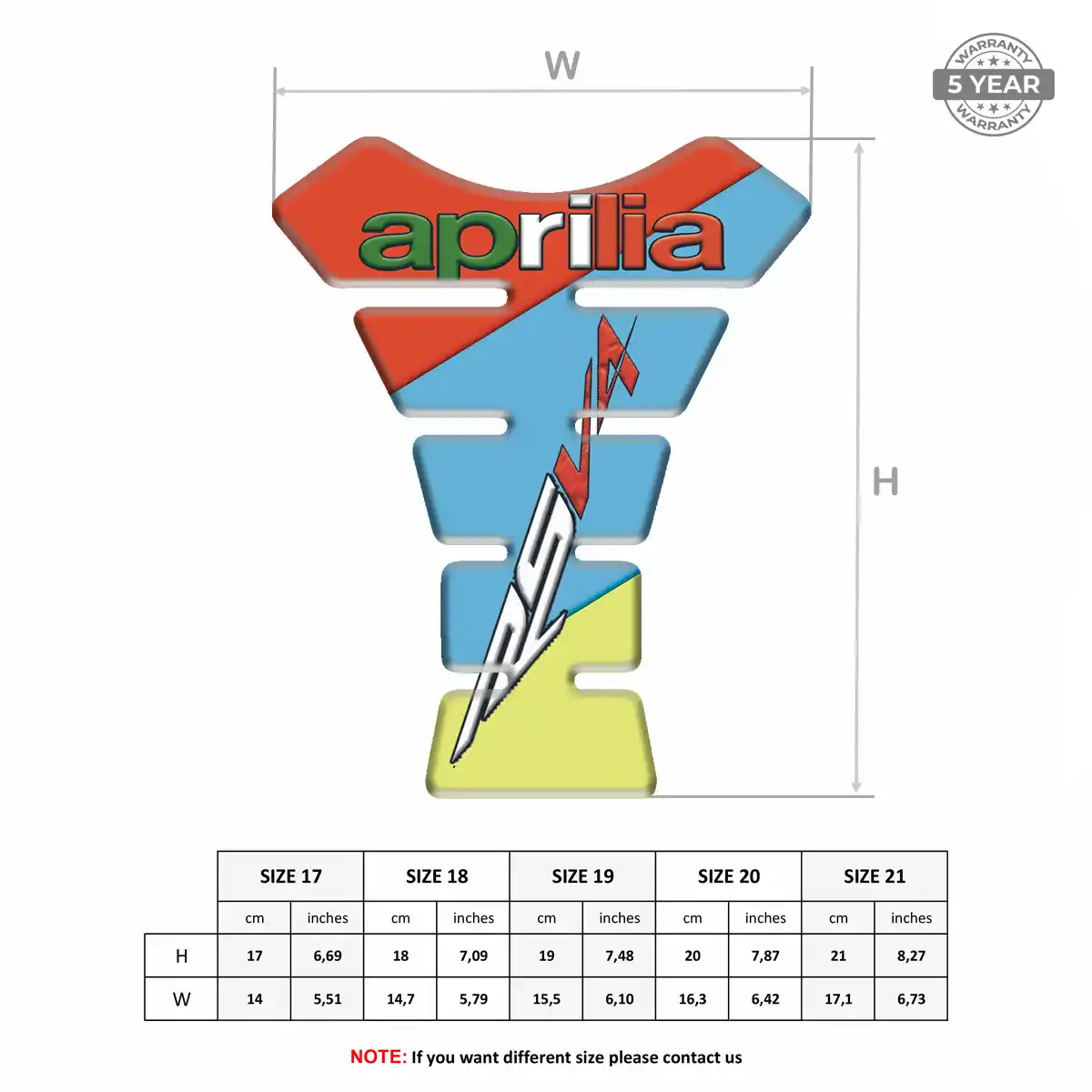 Aprilia Tank Protector Pad Sleek Style