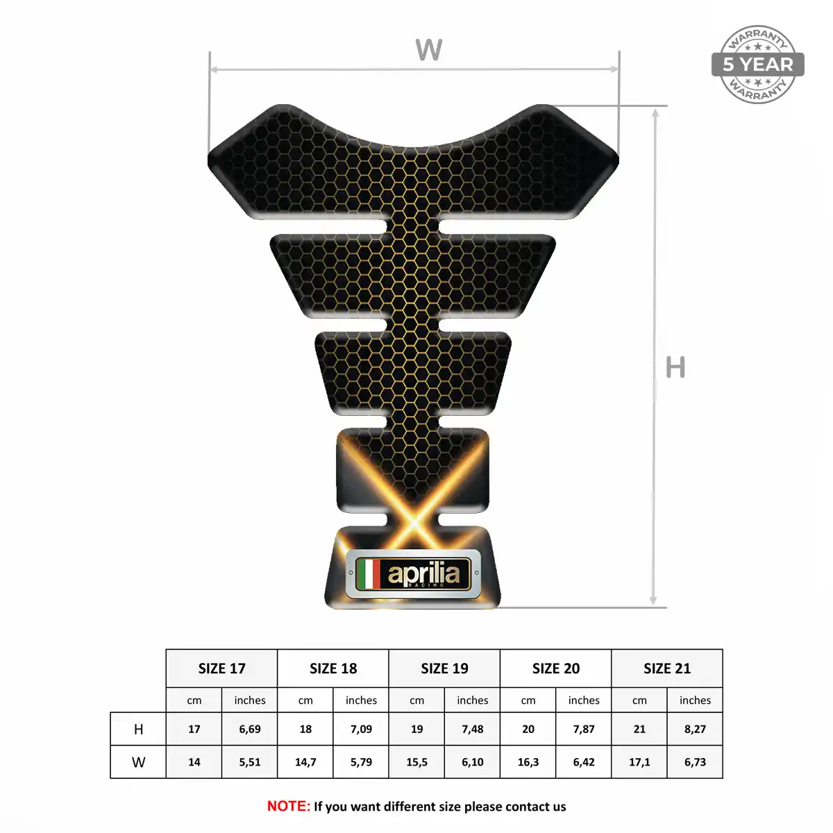 Aprilia Tank Protector Pad Superior Craft