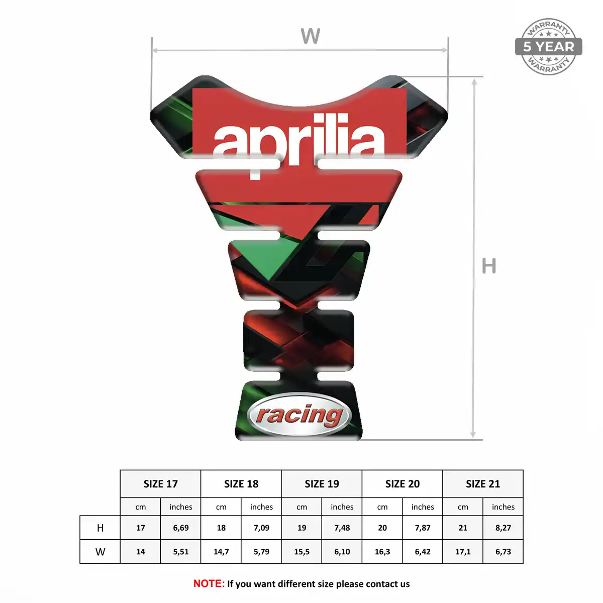Aprilia Tank Protector Pads Deluxe Edition