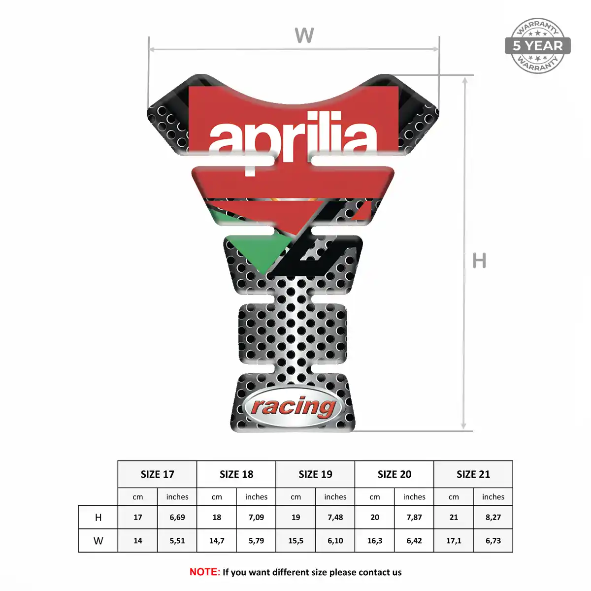Aprilia Tank Protector Pads Elite Edition