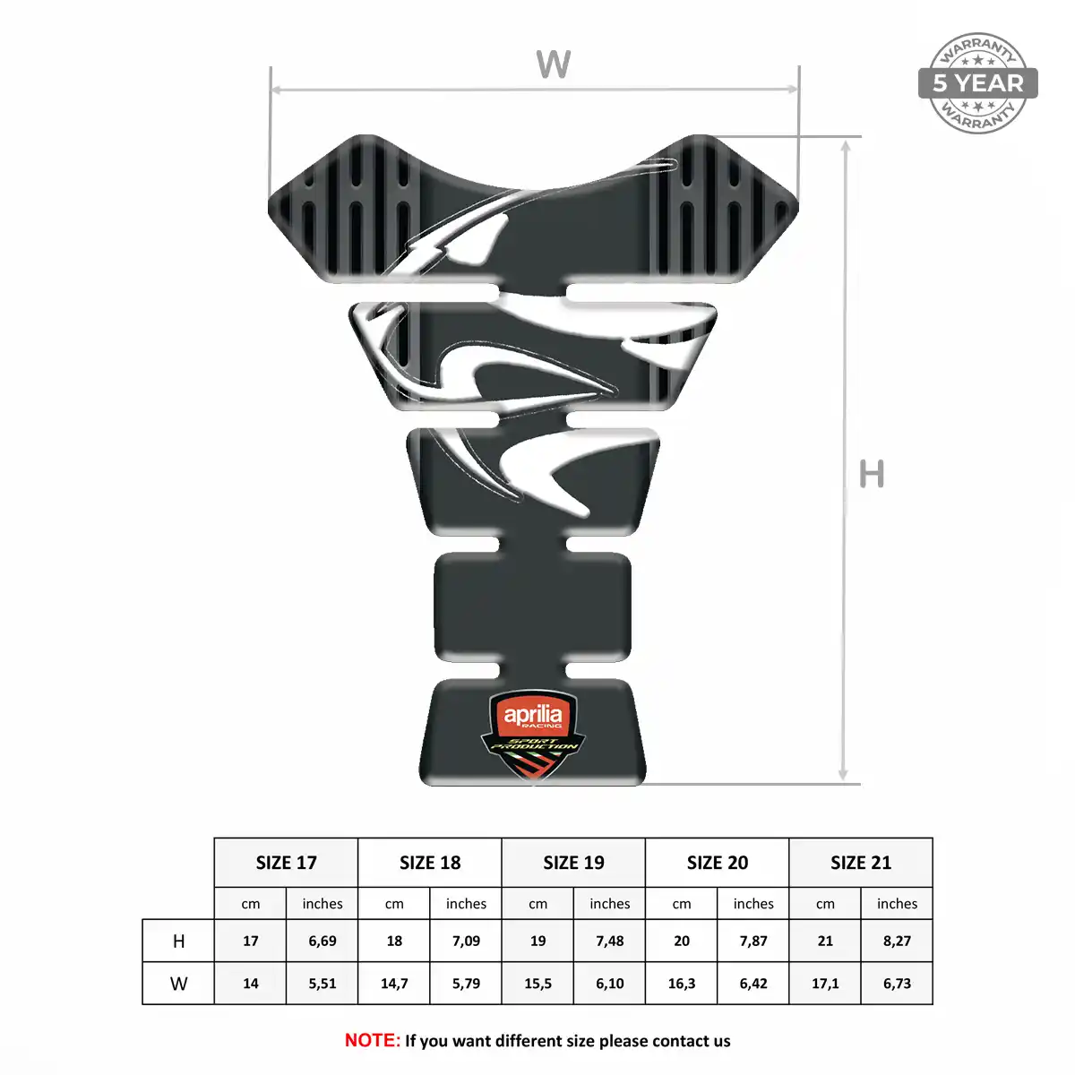 Aprilia Tank Protector Pads Motorbike Elite Edition
