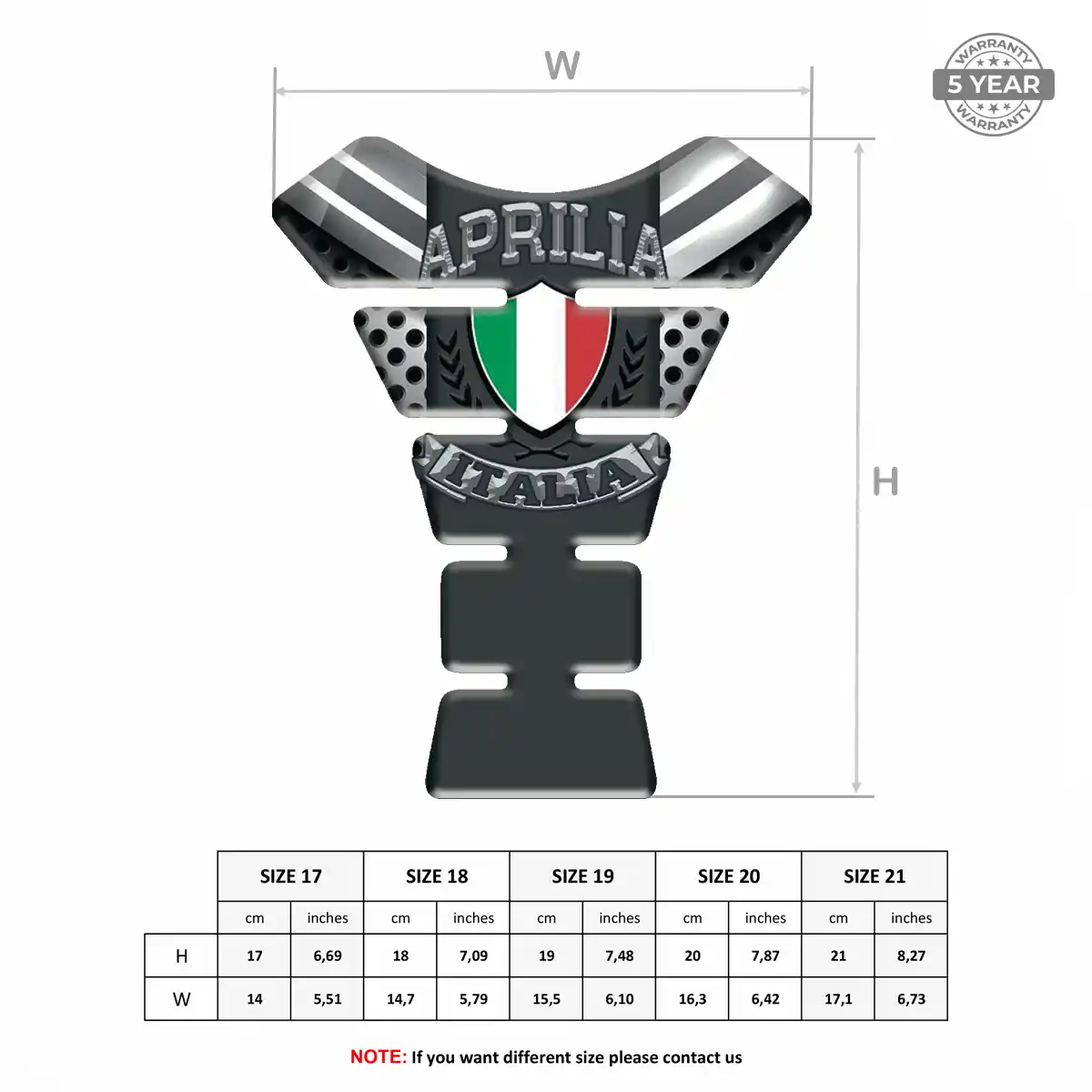 Aprilia Tank Protector Pads Motorbike Prime Quality