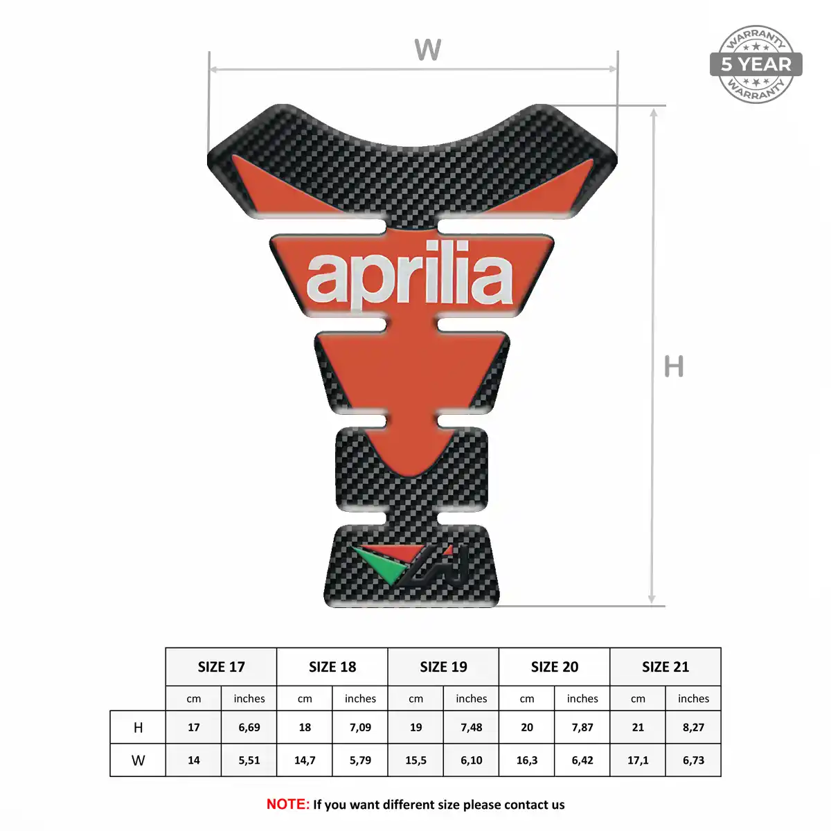 Aprilia Tank Protector Pads Motorbike Signature Grade