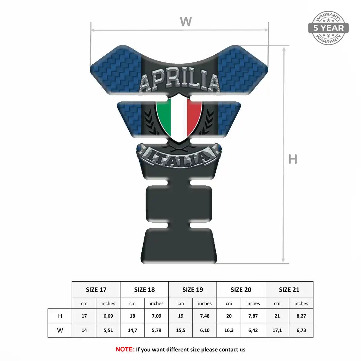 Aprilia Tank Protector Pads Motorbike Superior Craft