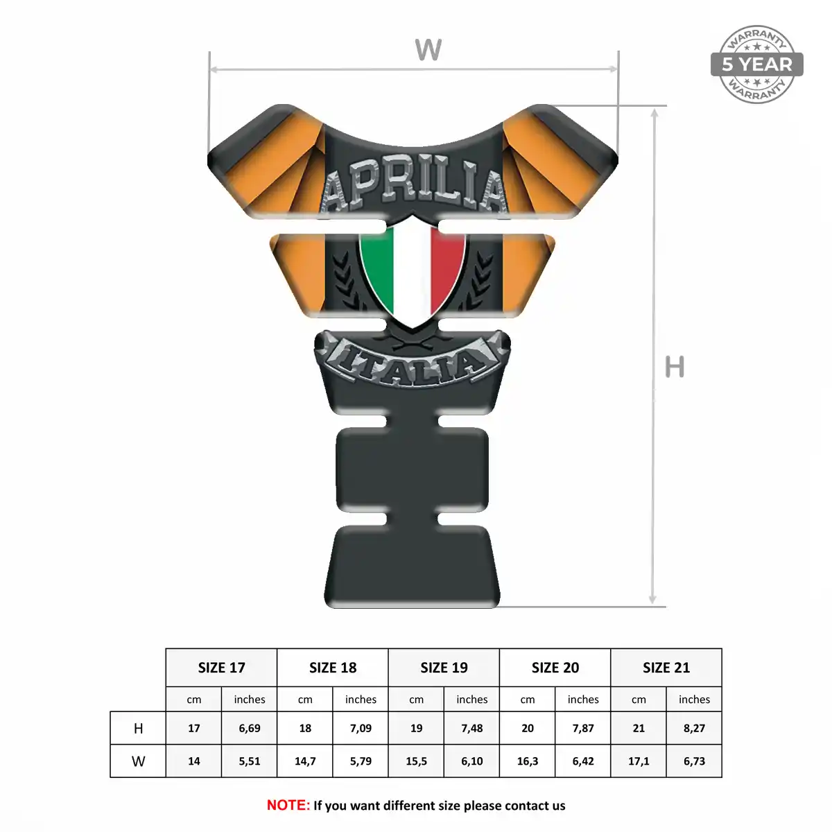 Aprilia Tank Protector Pads Motorcycle Noble Edition