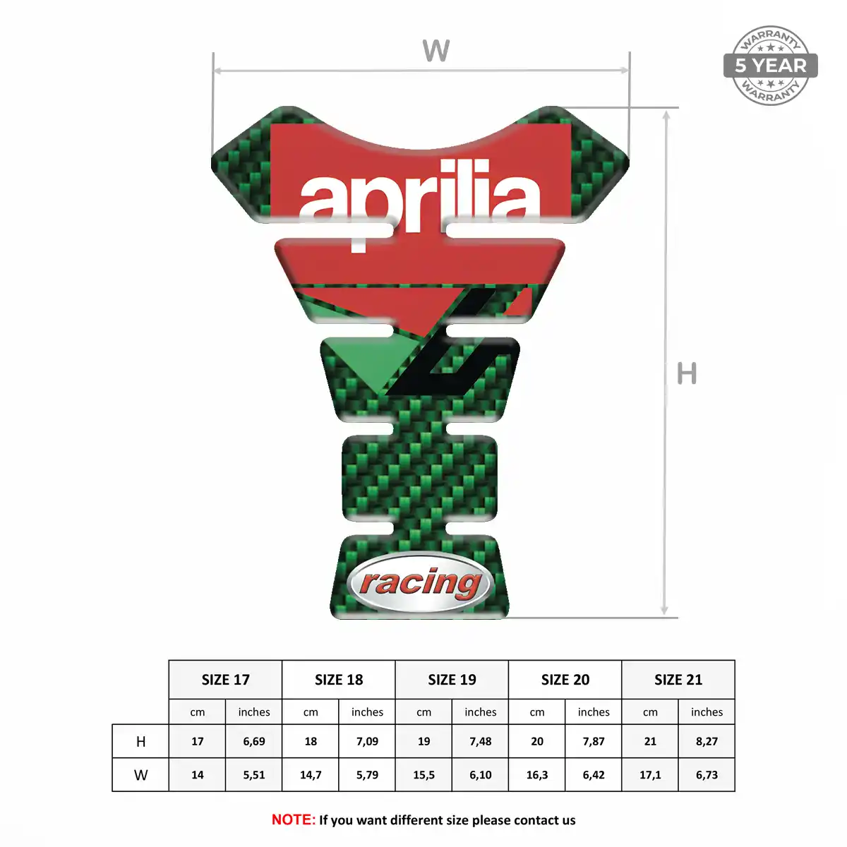 Aprilia Tank Protector Pads Motorcycle Refined Design