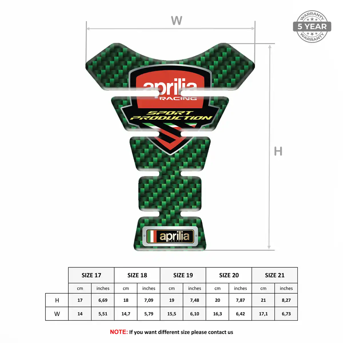 Aprilia Tank Protector Pads Motorcycle Sleek Style