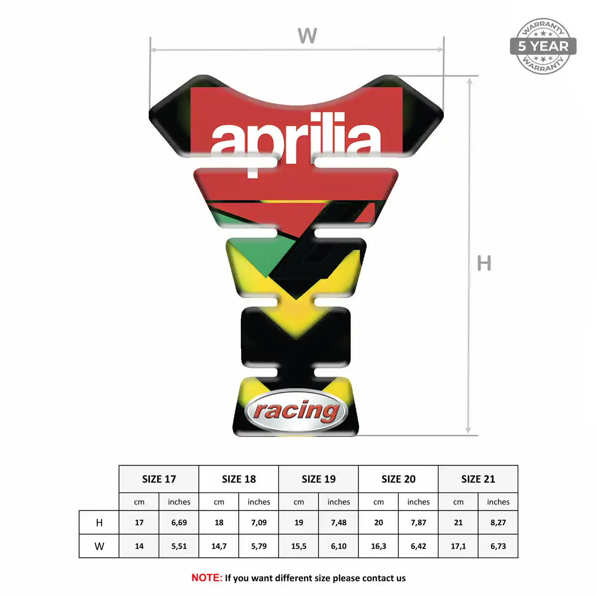 Aprilia Tank Protector Pads Noble Edition
