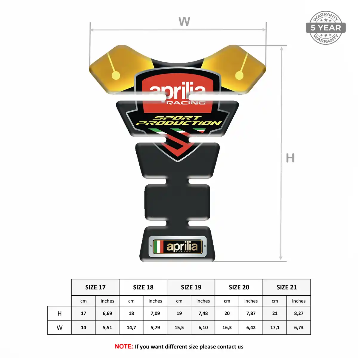 Aprilia Tank Protector Pads Prime Quality