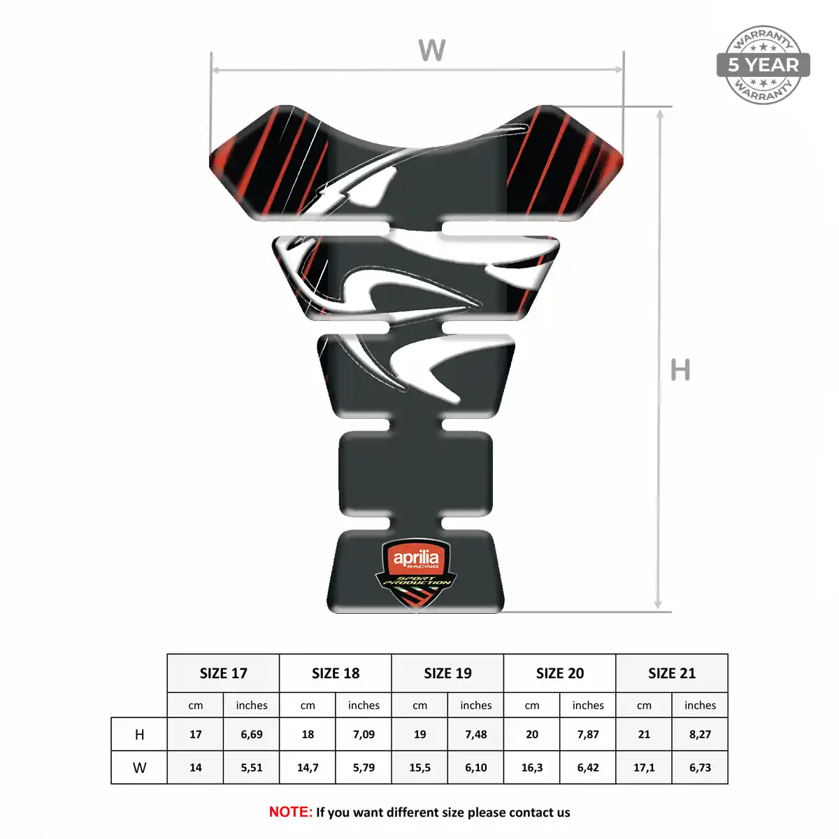 Aprilia Tank Protector Pads Refined Design