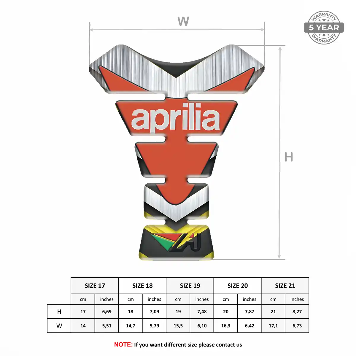 Aprilia Tank Protector Pads Resin Elite