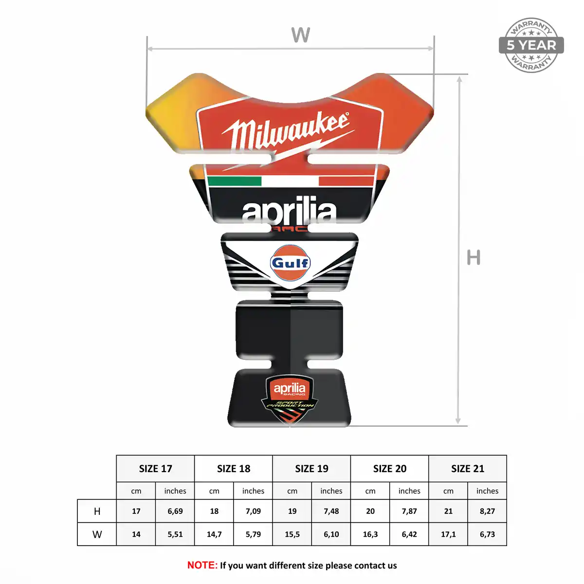 Aprilia Tank Protector Refined Design