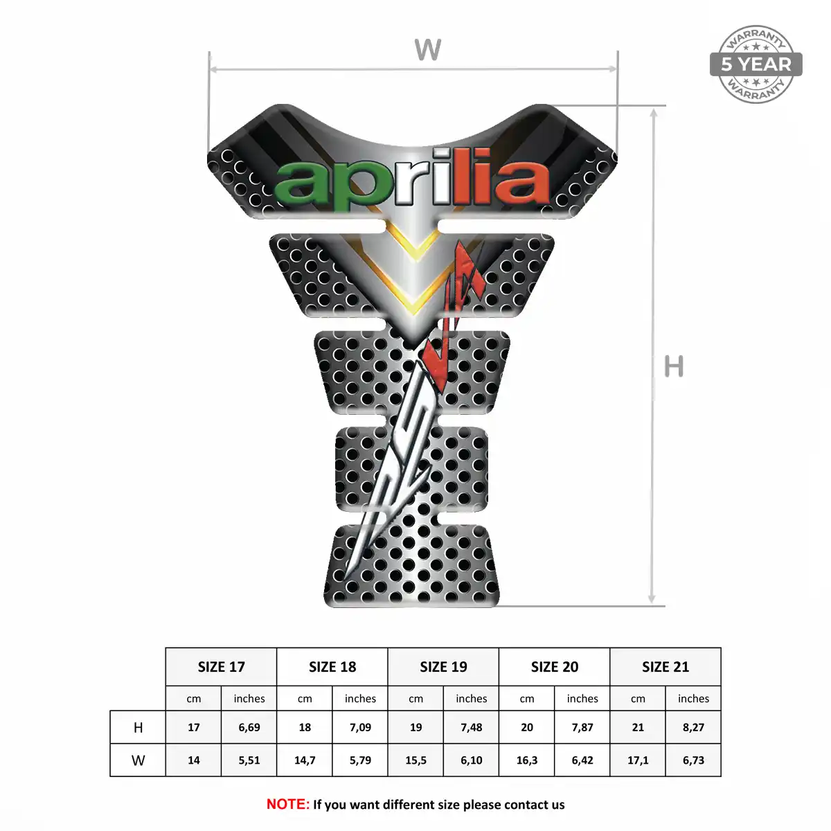 Aprilia Tank Protector Resin Elite