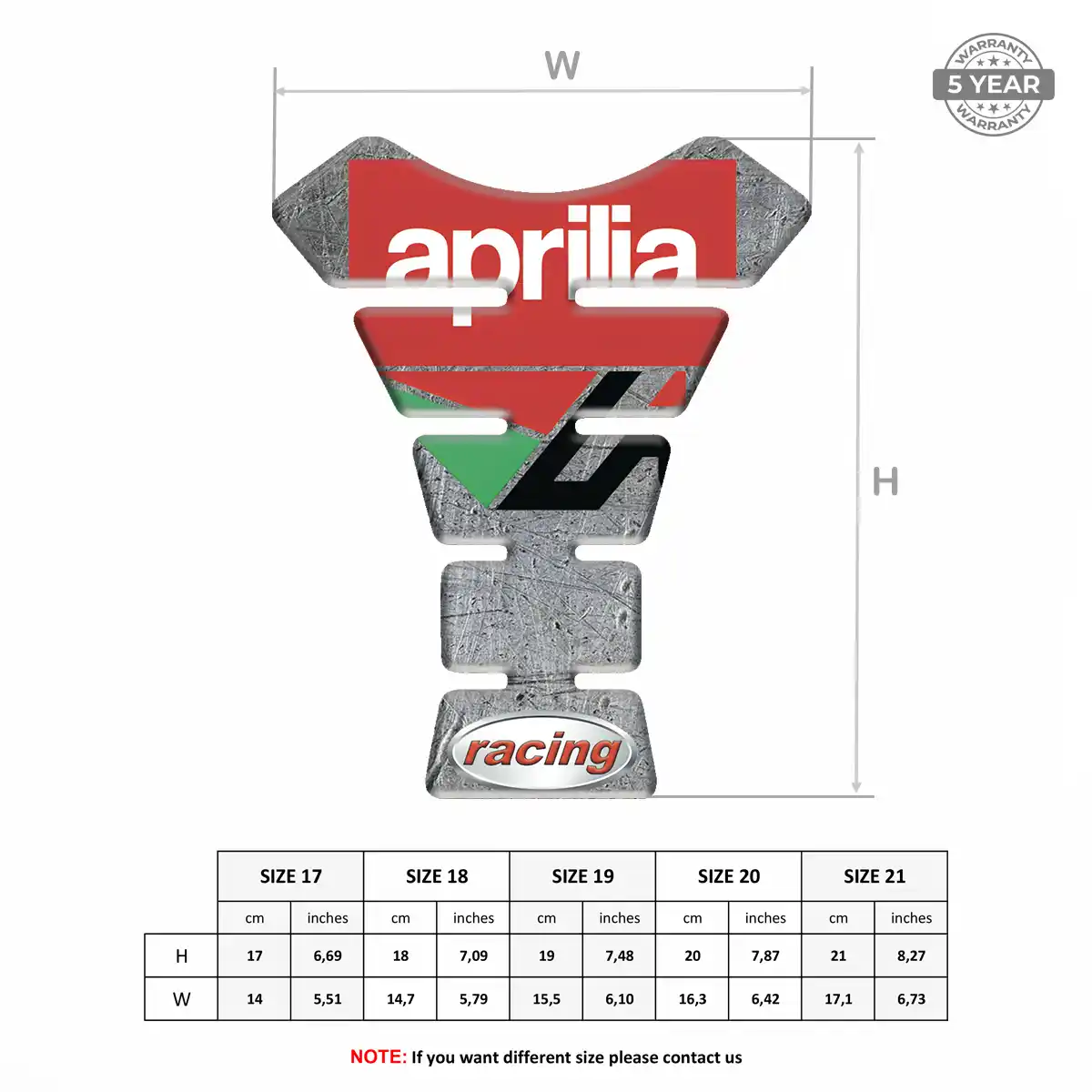 Aprilia Tank Protector Sleek Style