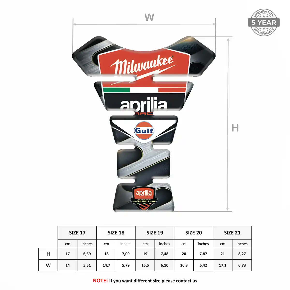Aprilia Tank Scratch Protector Deluxe Edition