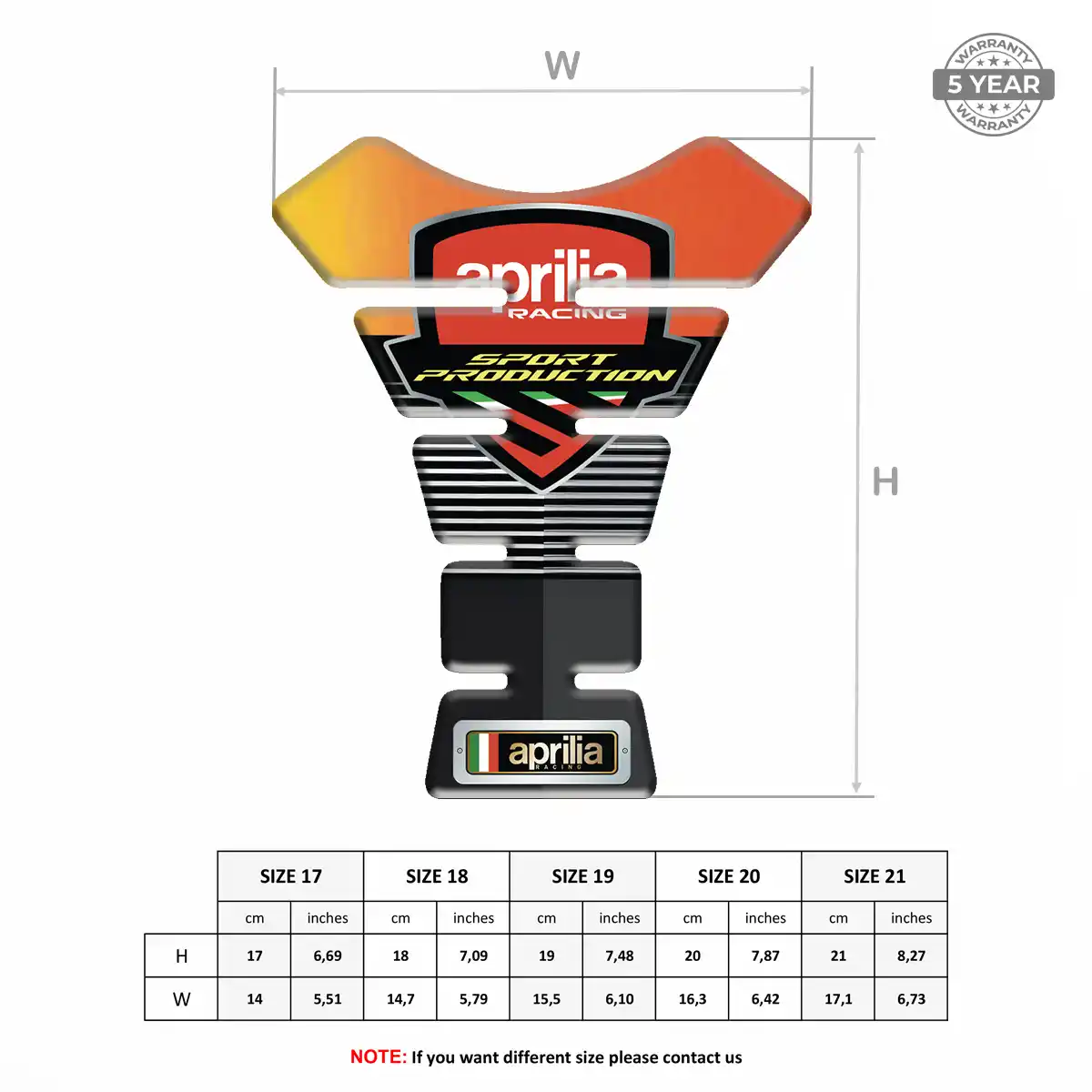 Aprilia Tank Scratch Protector Elite Finish
