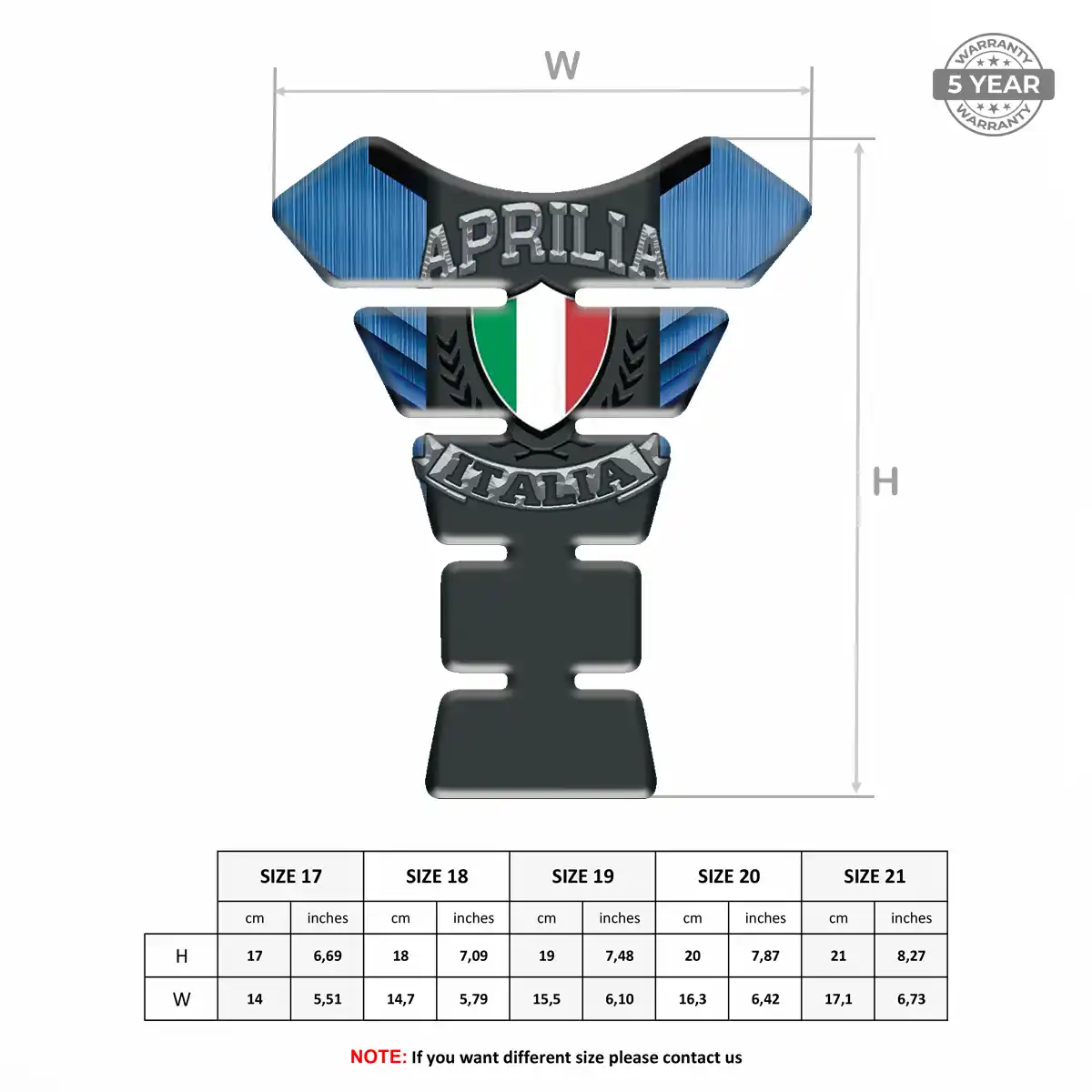 Aprilia Tank Scratch Protector Noble Edition