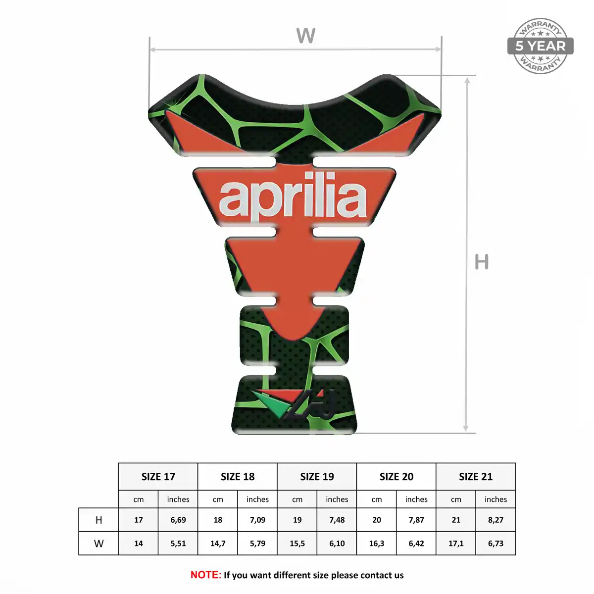 Aprilia Tank Scratch Protector Opulent Line