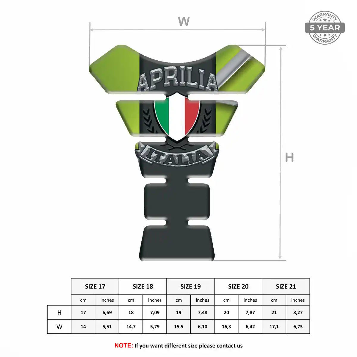 Aprilia Tank Scratch Protector Refined Design