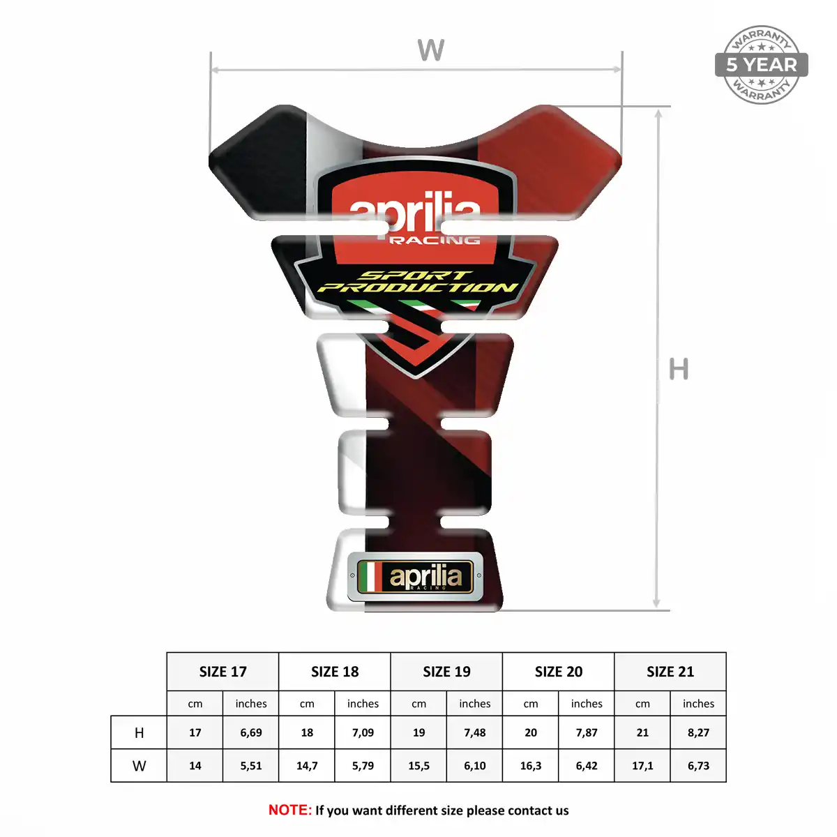 Aprilia Tank Scratch Protector Signature Grade
