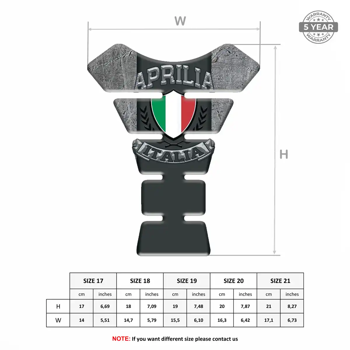 Aprilia Tank Scratch Protector Superior Craft