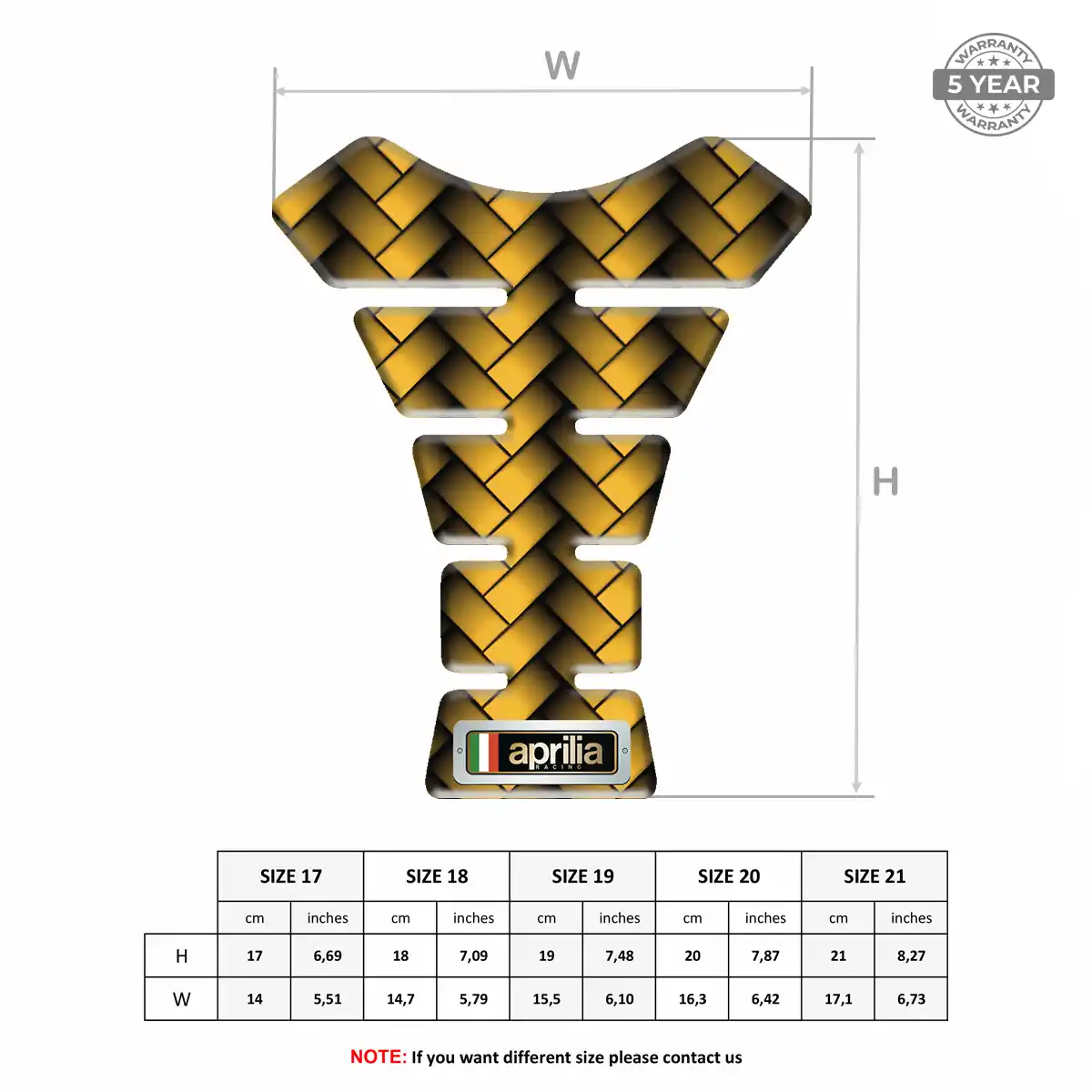 Aprilia Tank Sticker Deluxe Edition