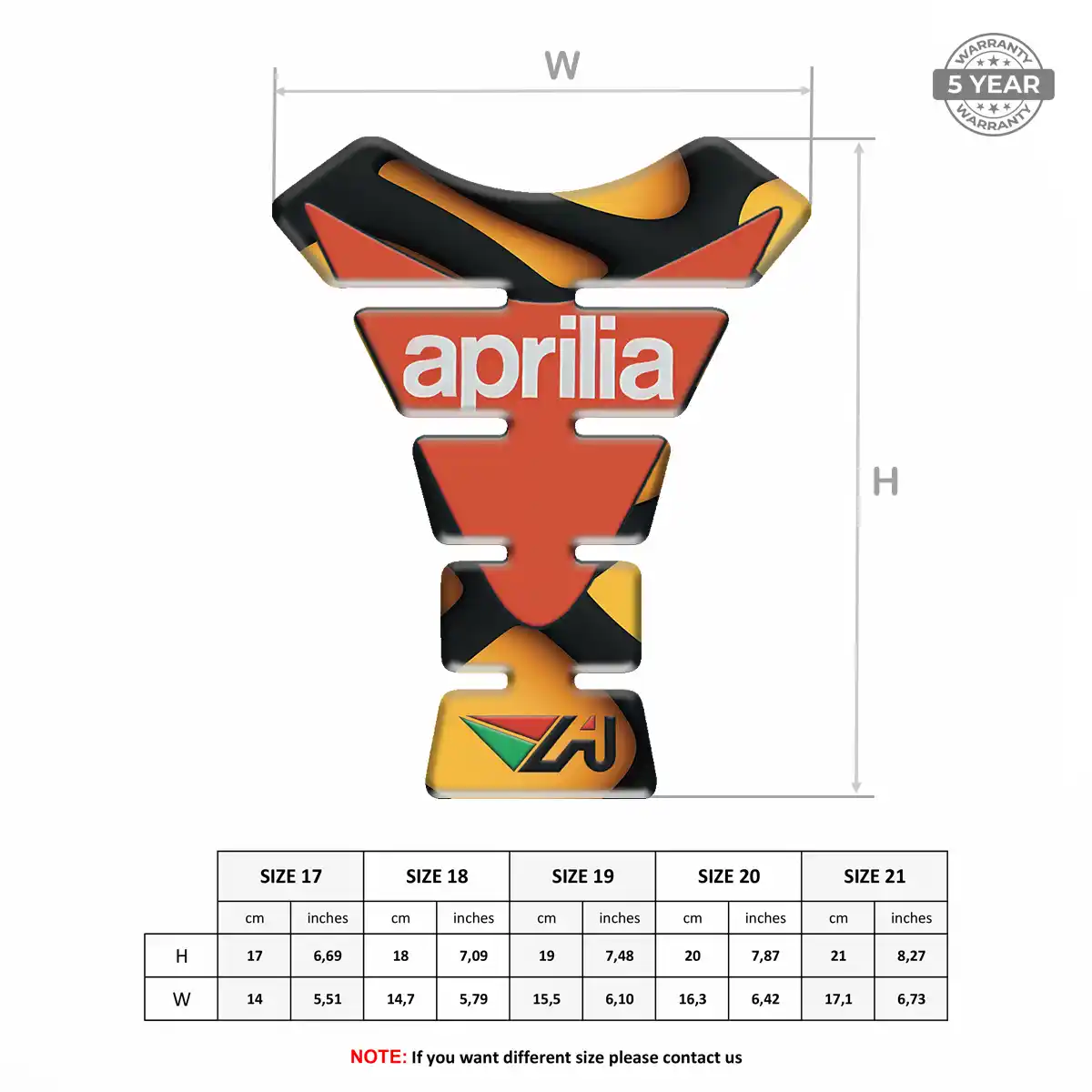 Aprilia Tank Sticker Noble Edition