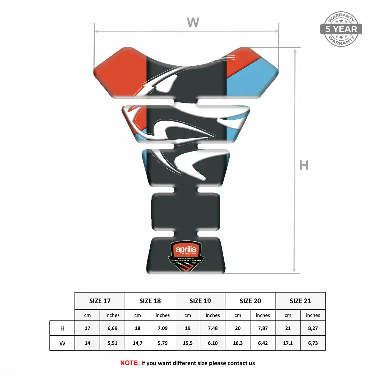 Aprilia Tank Sticker Opulent Line