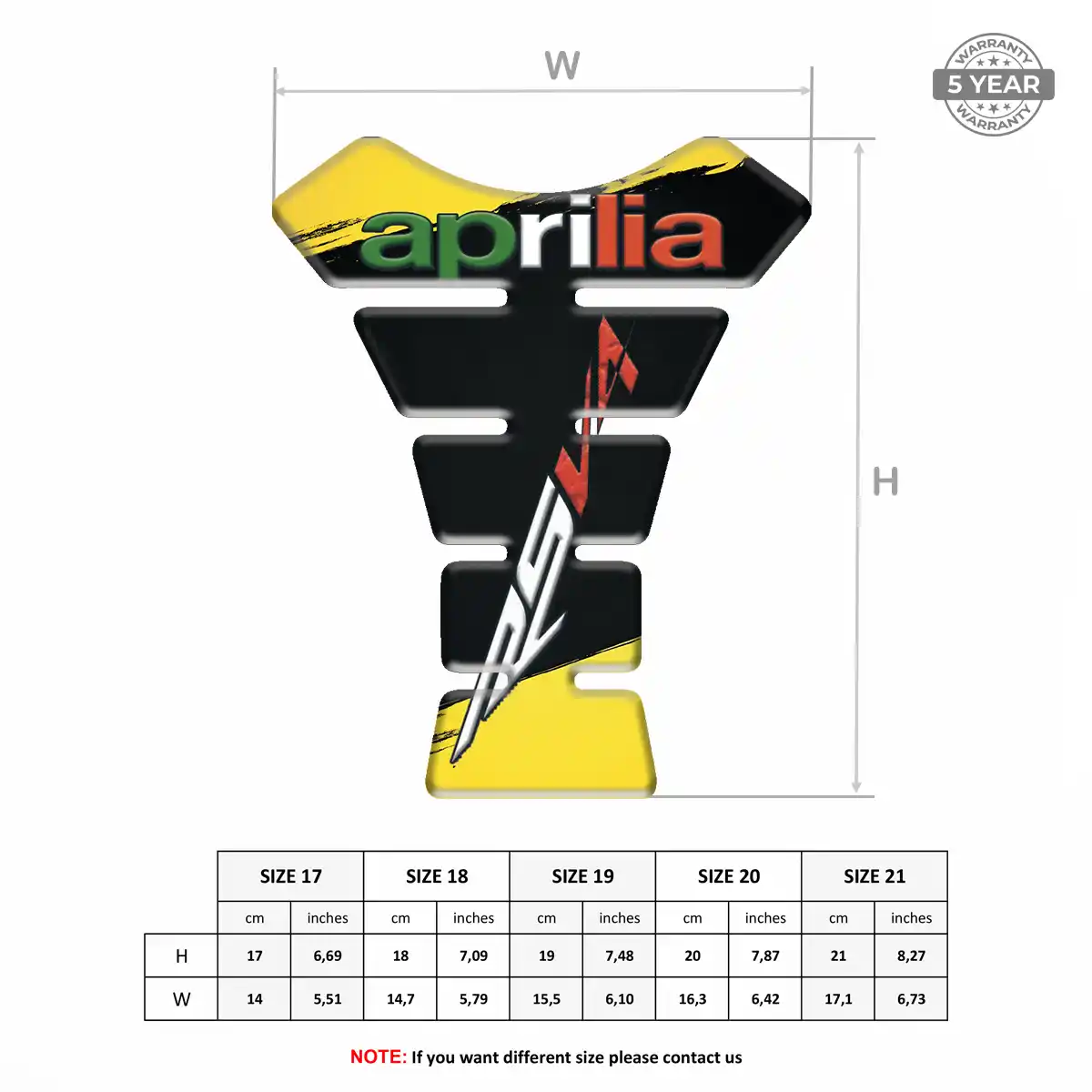 Aprilia Tank Sticker Prestige Line