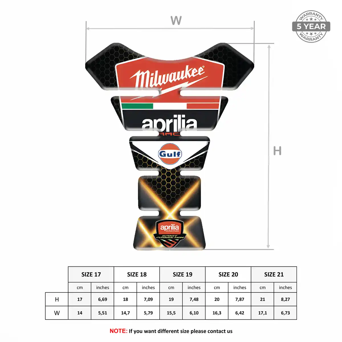 Aprilia Tank Sticker Signature Grade