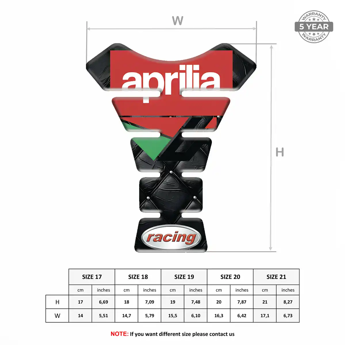 Aprilia Tank Sticker Sleek Style