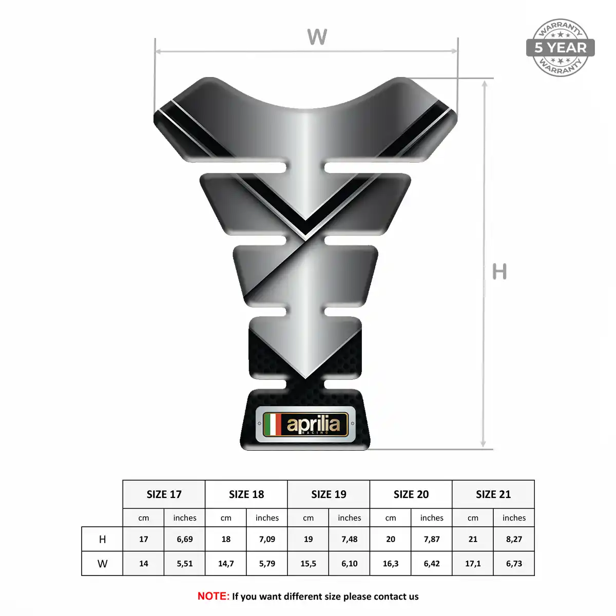 Aprilia Tank Sticker Superior Craft