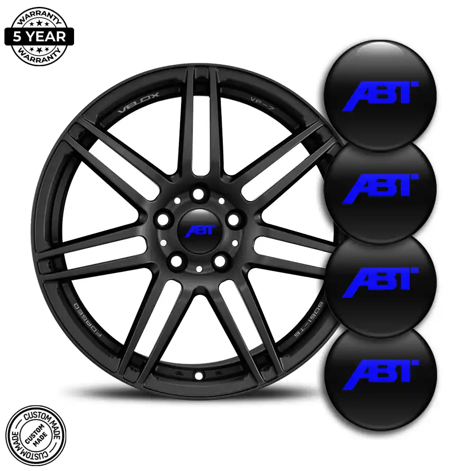 Audi ABT Logo Silicone Emblem Self-Adhesive Stylish Design