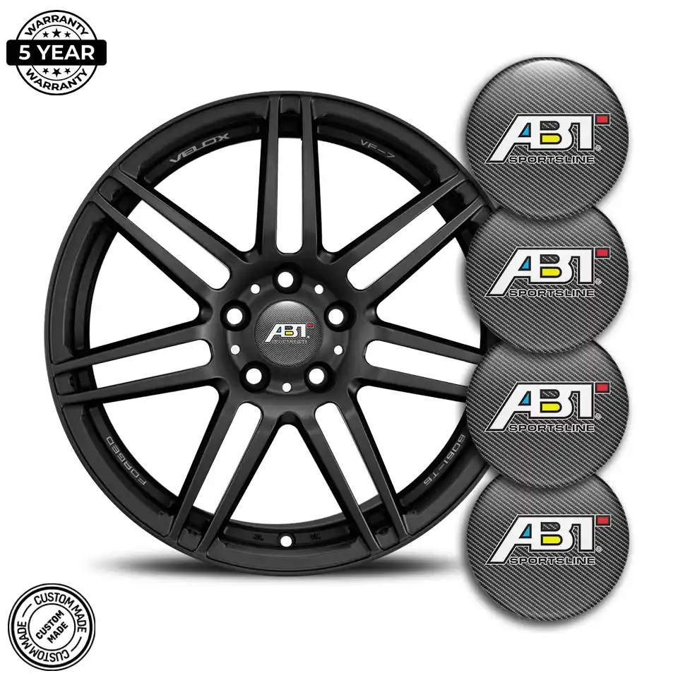Audi ABT Logo Silicone Sticker Stylish Design