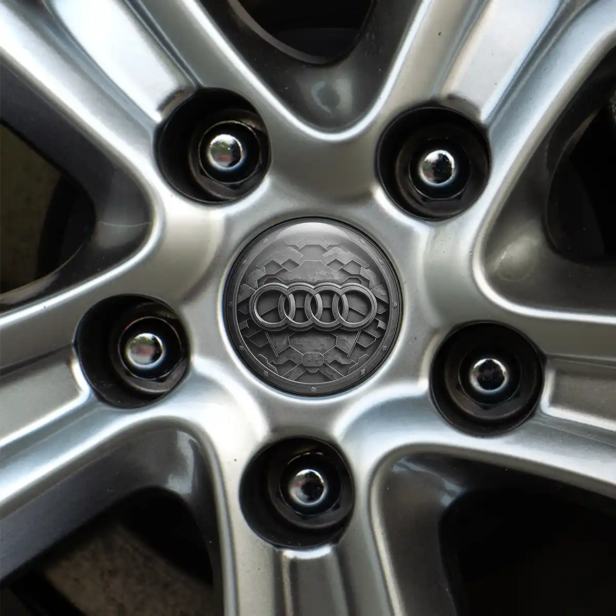 Audi Domed Emblem Self-Adhesive Premium Edition