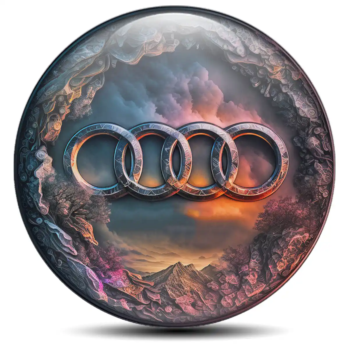 Audi Domed Sticker Branded Edition