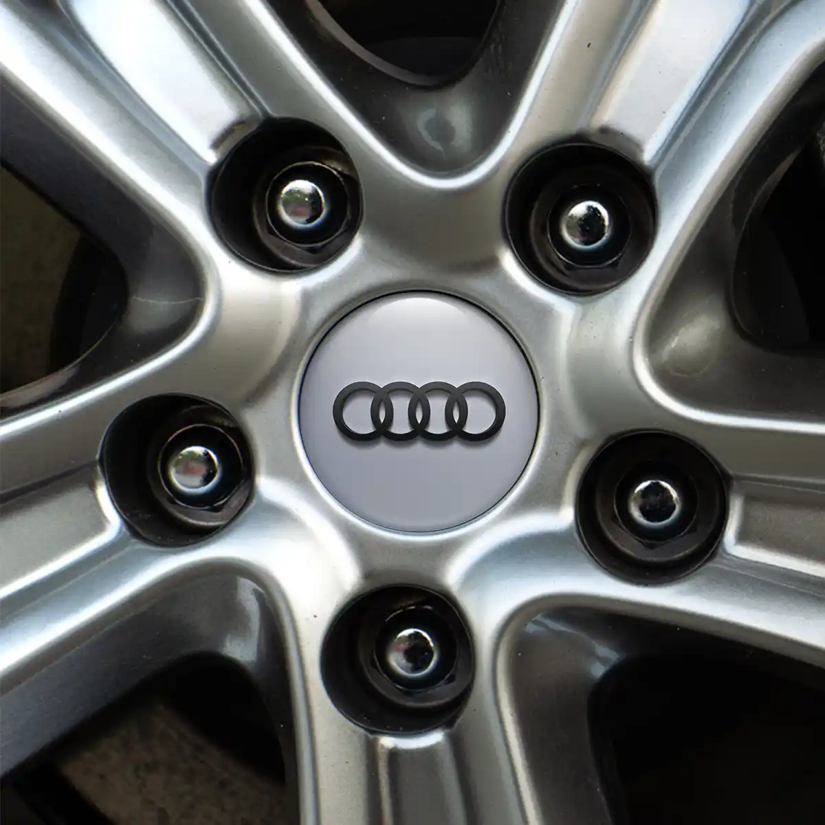 Audi Domed Sticker Self-Adhesive Premium Resin
