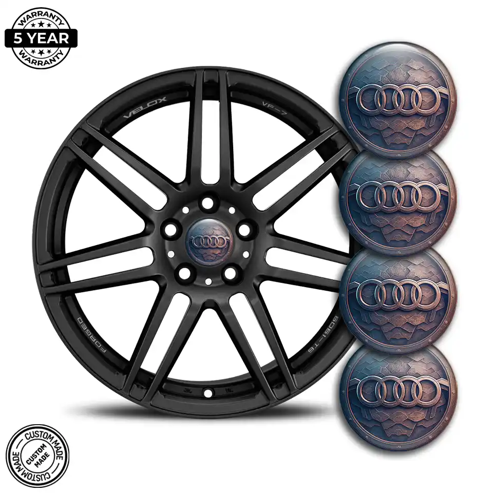 Audi Domed Sticker Self-Adhesive Stylish Design