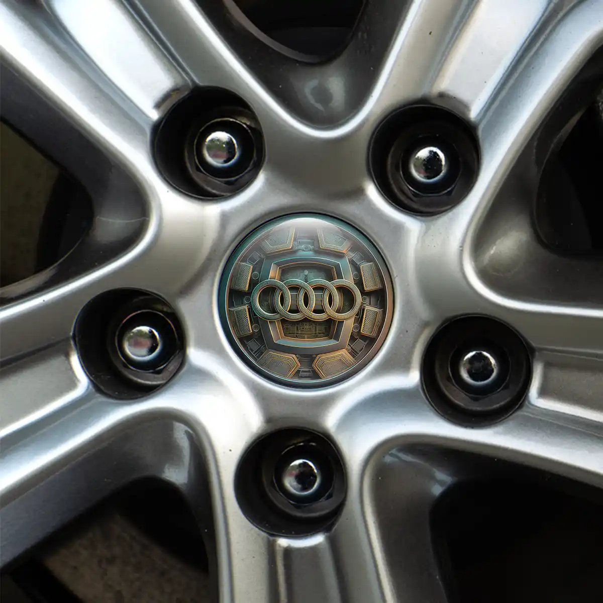 Audi Domed Sticker Self-Adhesive Vortex Limited