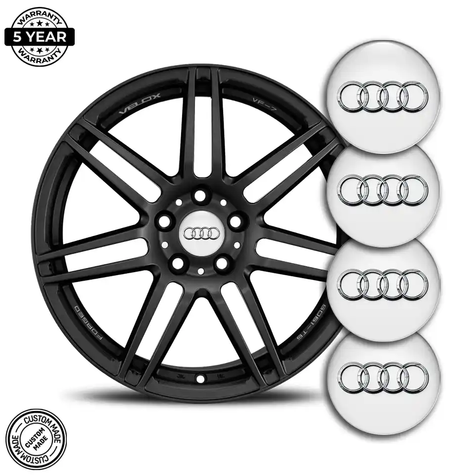 Audi Domed Sticker Stylish Design