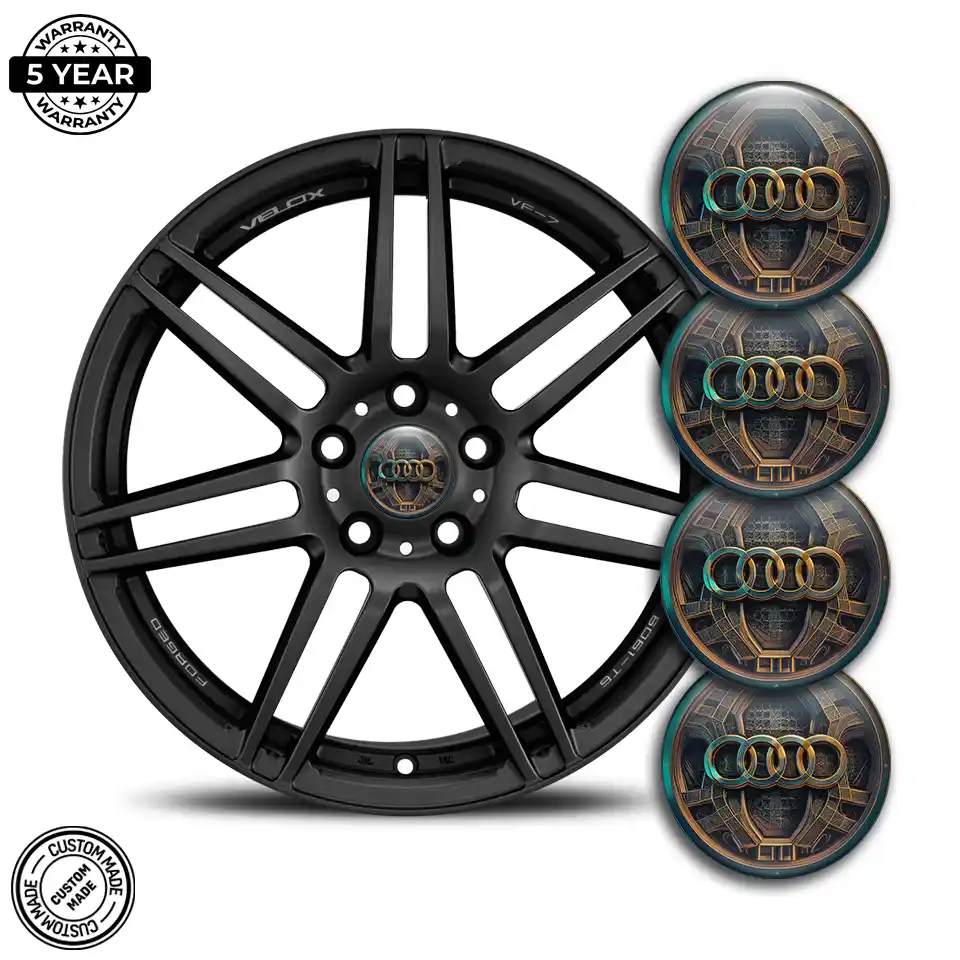 Audi Emblem Center Hub Cap Self-Adhesive High Quality