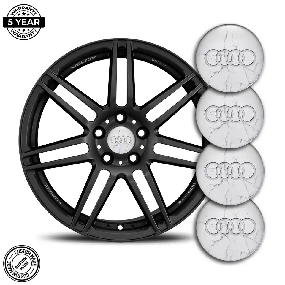 Audi Emblem Center Hub Cap Self-Adhesive Luxury Edition