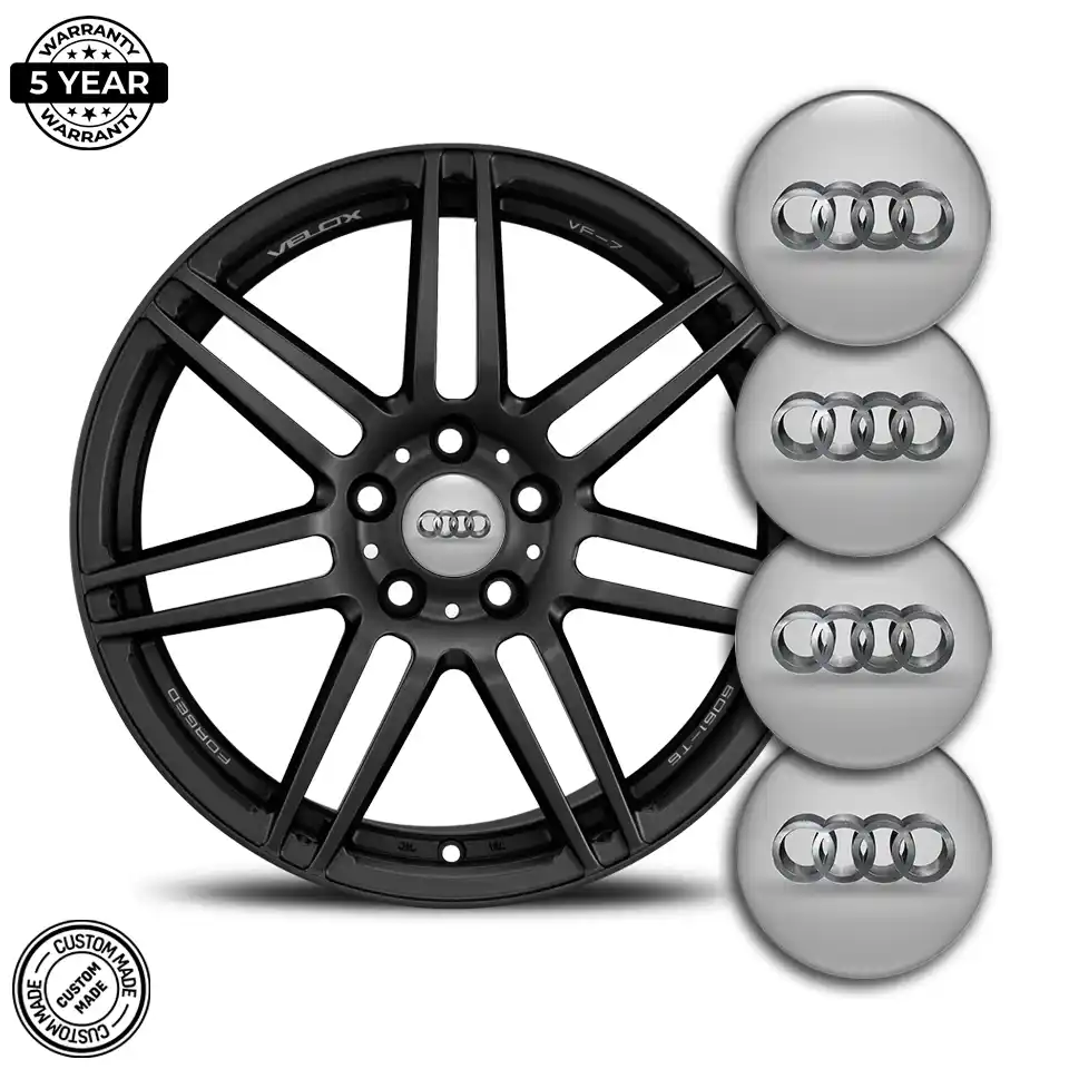 Audi Emblem Center Hub Cap Self-Adhesive Vortex Limited