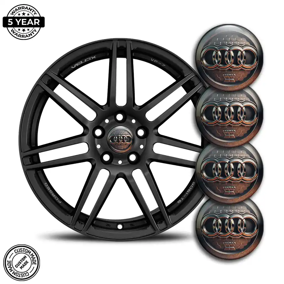 Audi Emblem Wheel Center Caps Lux Pro Edition