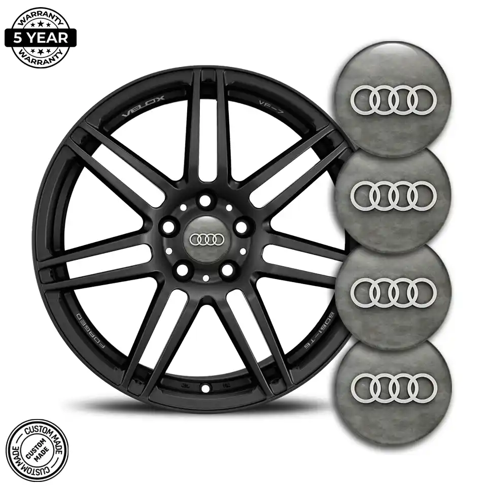 Audi Emblem Wheel Center Caps Luxury Edition