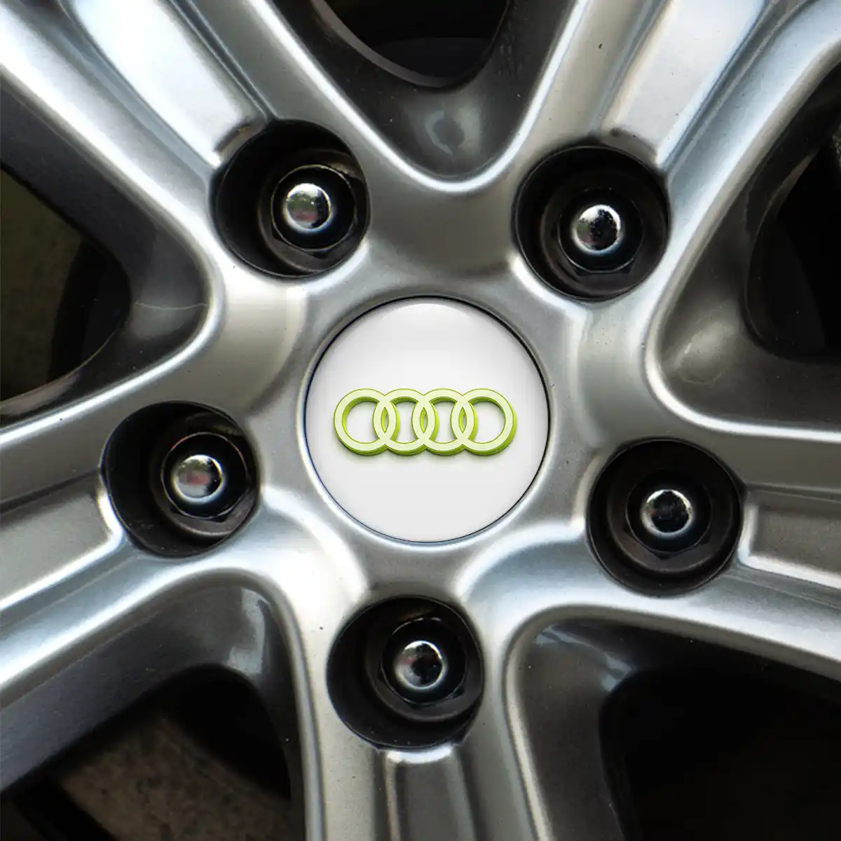 Audi Logo Silicone Badge High Quality