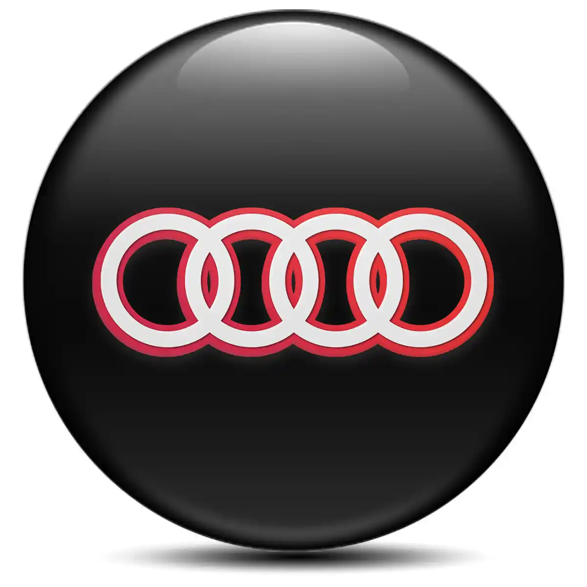 Audi Logo Silicone Badge Premium Resin
