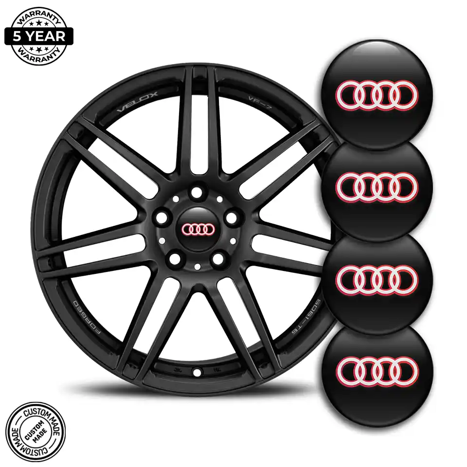 Audi Logo Silicone Badge Premium Resin